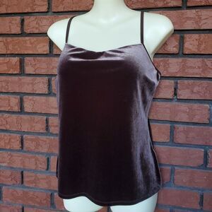 Nordstrom Velour Cami Top 36C Chocolate Brown Velvety Whimsigoth Dark Romantic